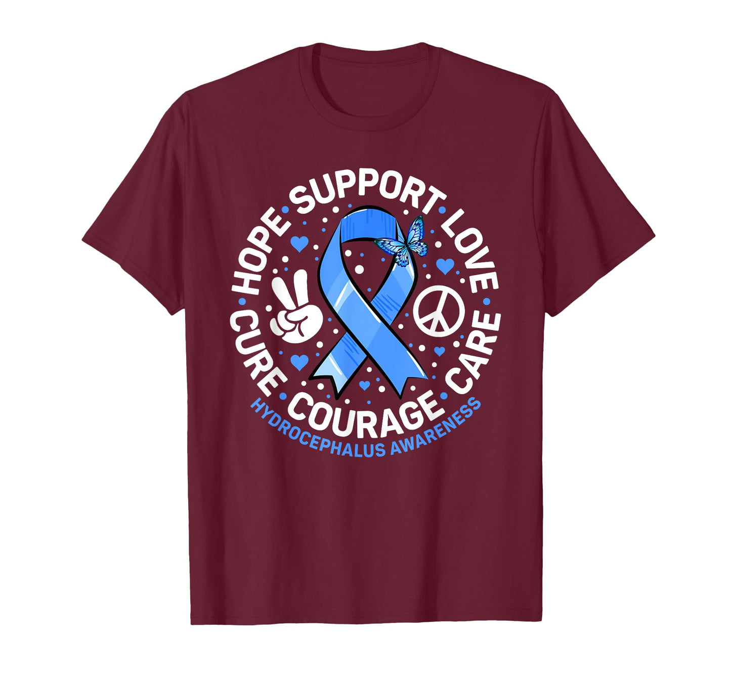 Hydrocephalus Support Blue Ribbon Hydrocephalus Awareness T-Shirt