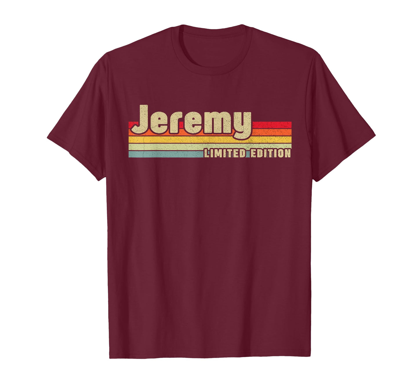 First Names Apparel Jeremy Unisex-Adults and Kids Black Small Crew Neck Short Sleeve T-Shirt Personalized Gift T-Shirts Christmas Birthday