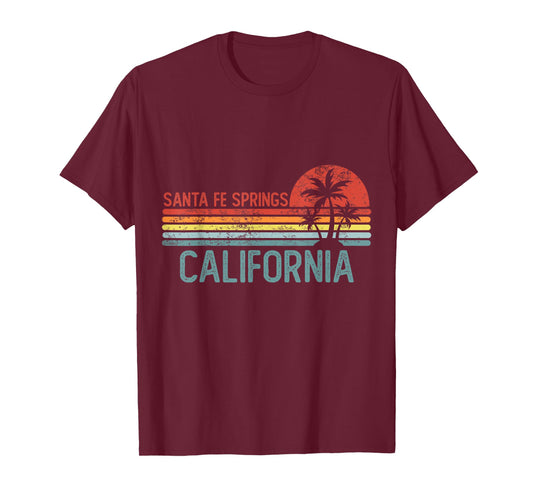 Santa Fe Springs California Funny USA City Trip Home Roots T-Shirt