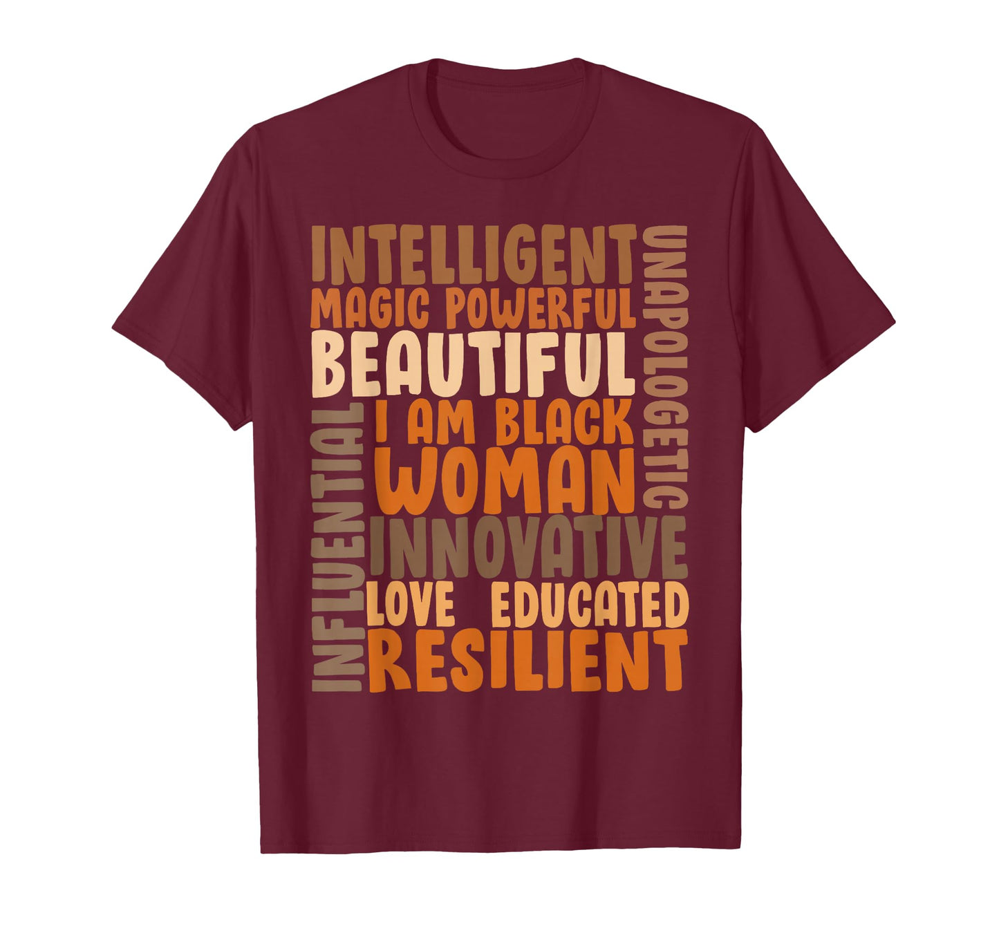 I Am Black Woman Black History African American Girl Women T-Shirt