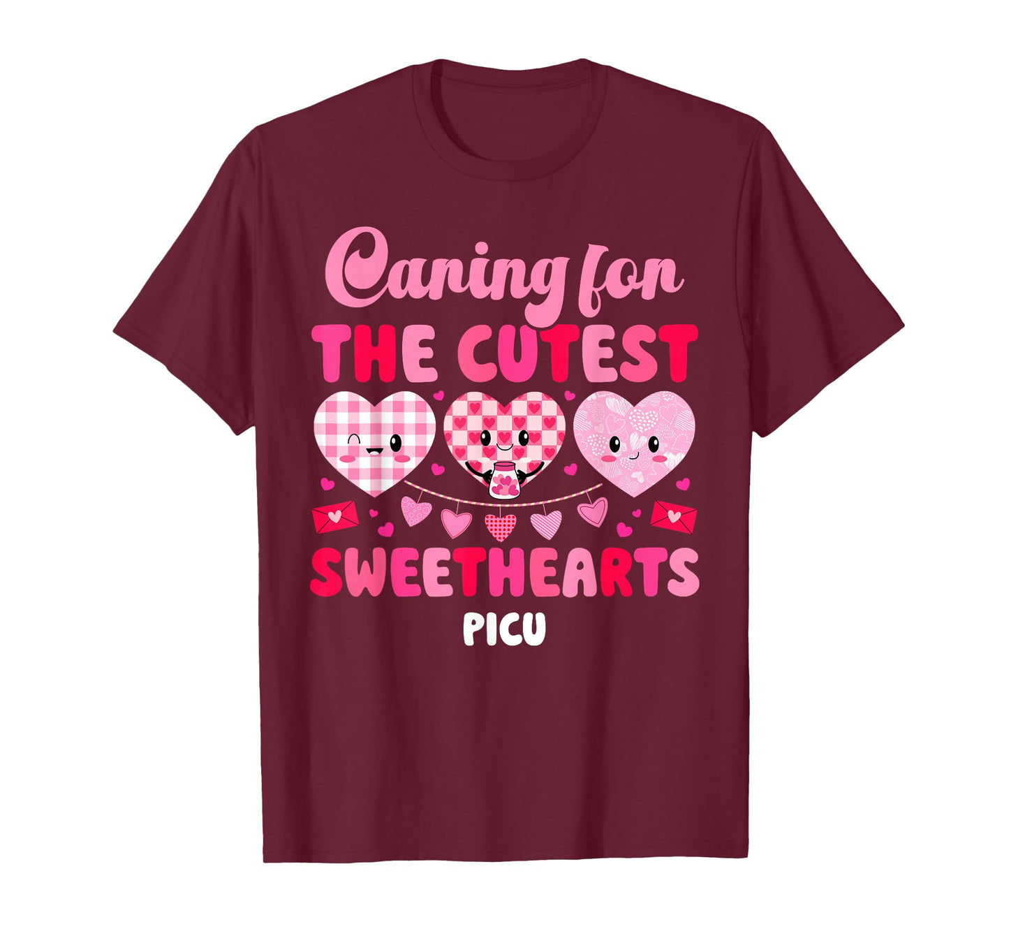 Valentine PICU Nurse Valentines Day Pediatric ICU Nurse T-Shirt