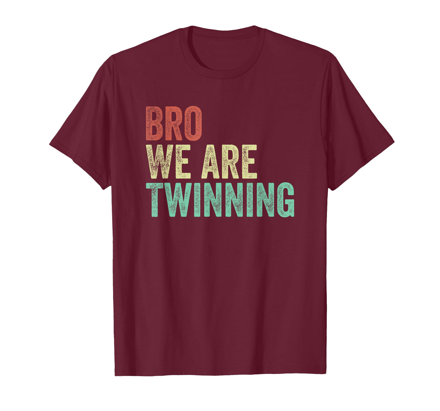 Bro We Are Twinning Boys Twin Day Spirit Week Funny Kids 70s T-Shirt