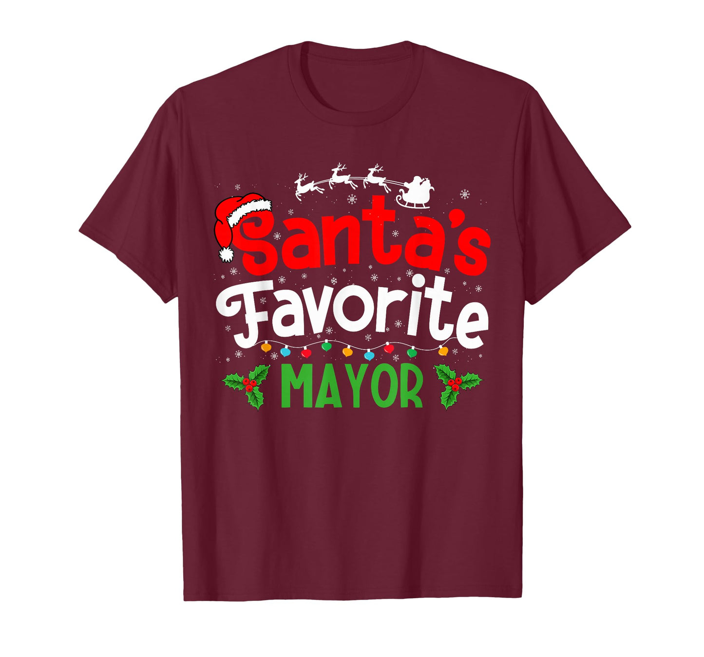Santa's Favorite Mayor Christmas Party T-Shirt