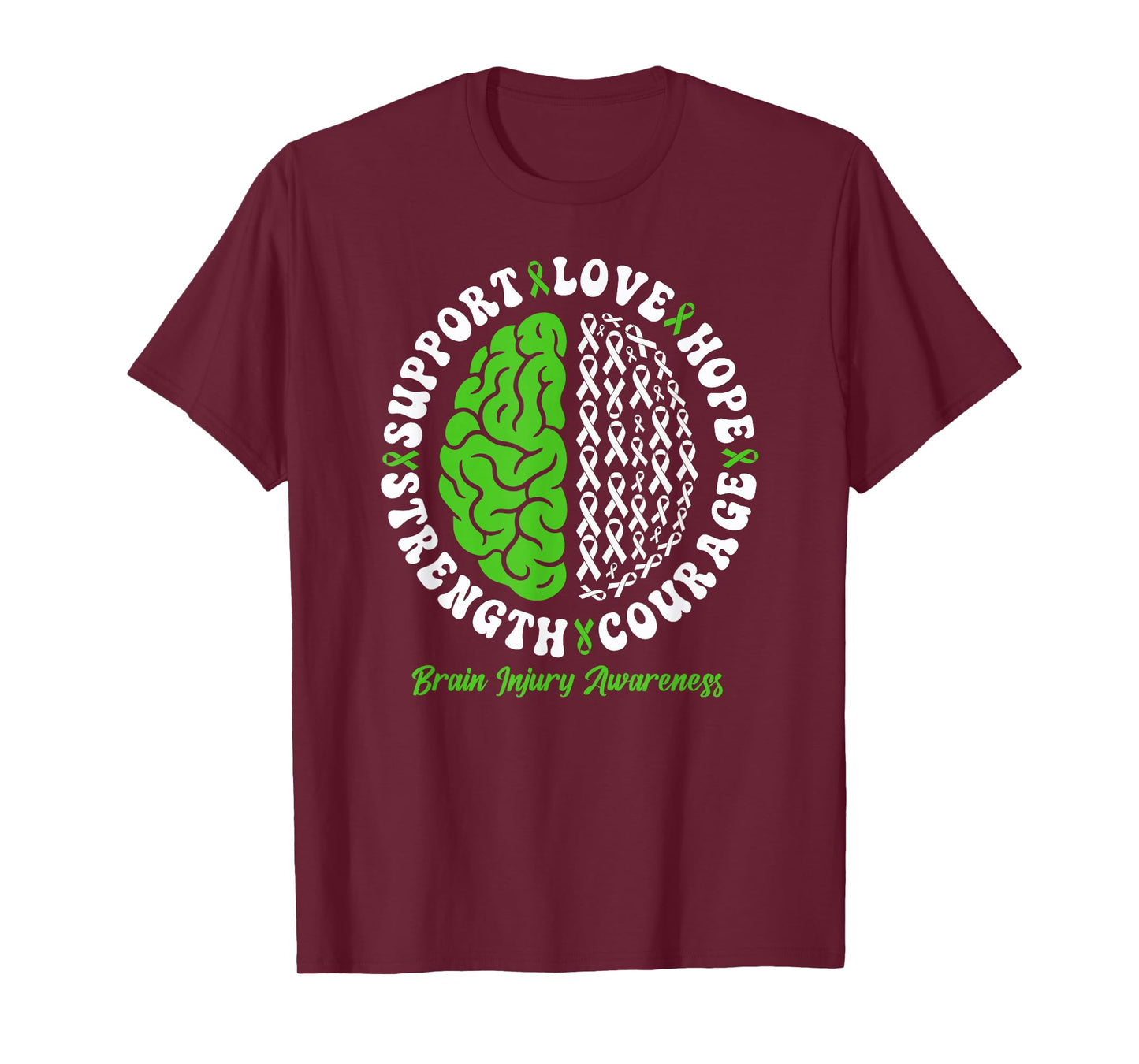 Brain Injury Awareness Month Mental Health Awareness Ribbon T-Shirt