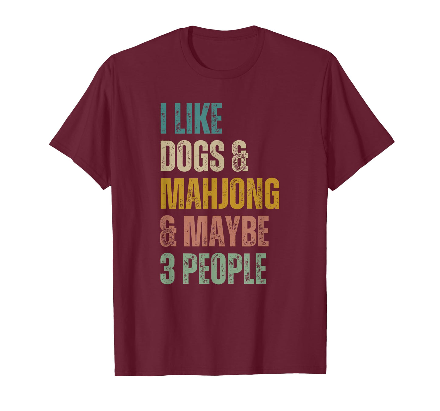 Funny Mahjong and Dogs Lover T-Shirt