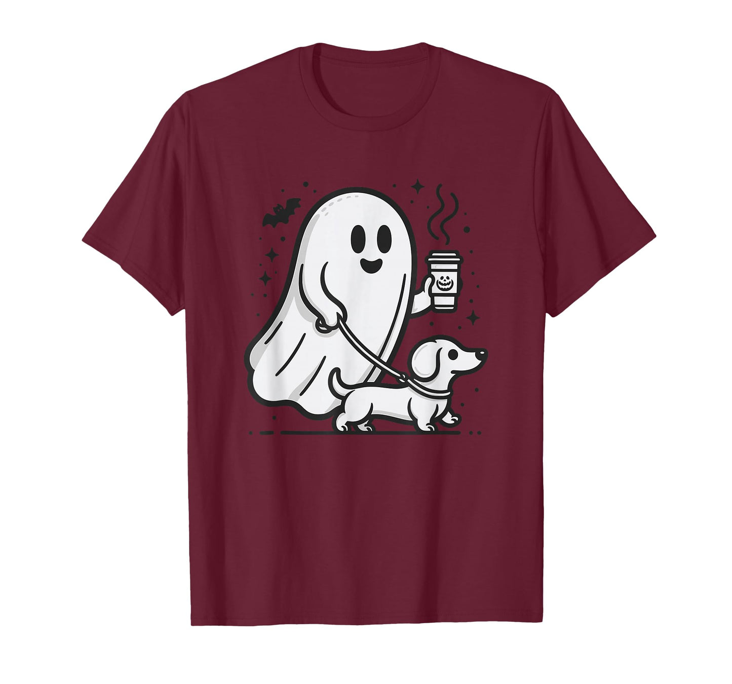 Funny Dachshund Ghost Halloween Spooky Season Weenie Dog T-Shirt