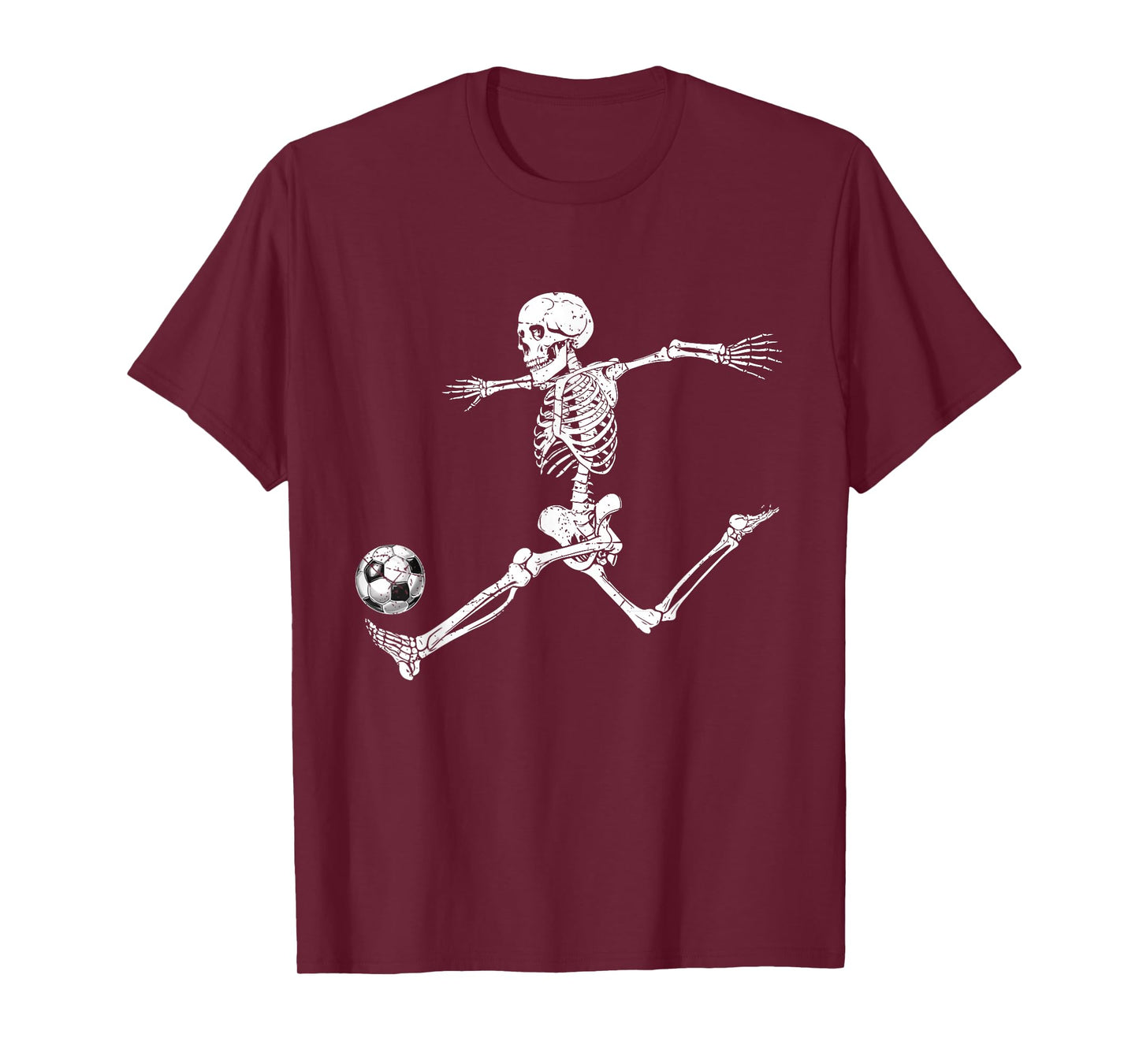 Soccer Skeleton Halloween Player Catcher Mens Boys Kids T-Shirt