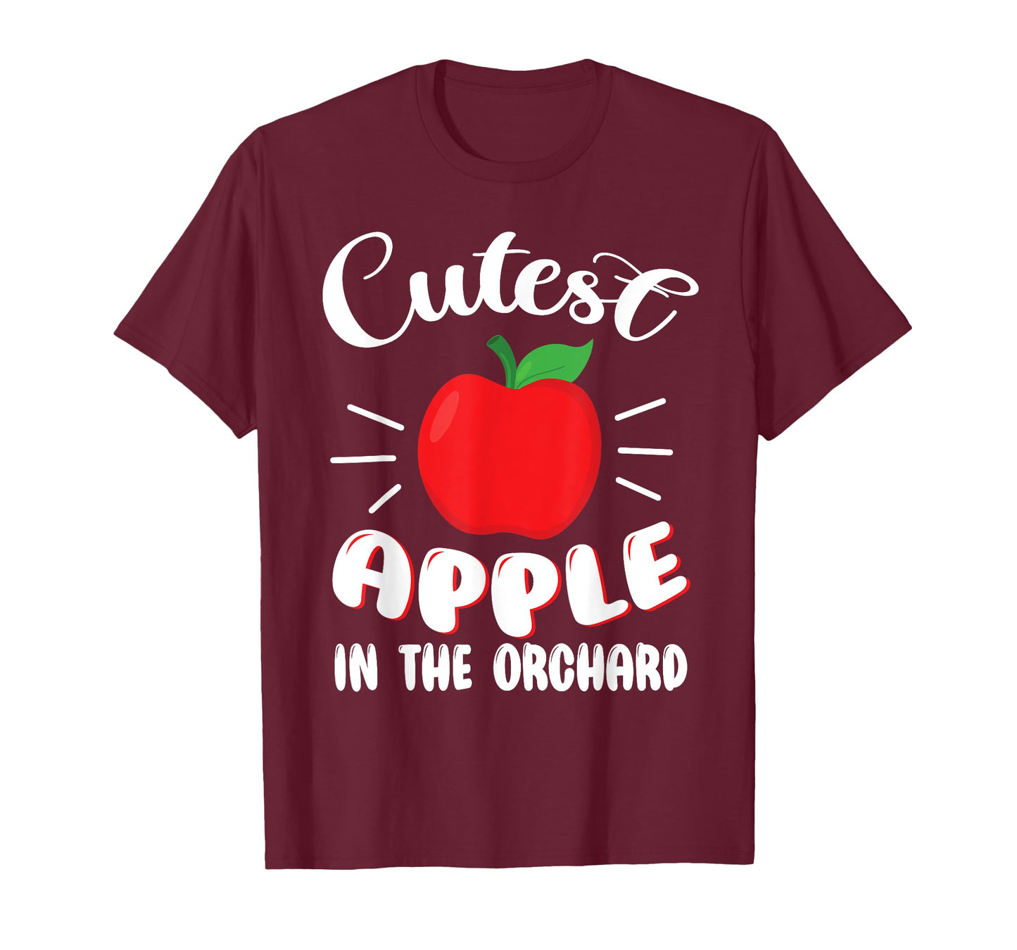Funny Cutest Apple In The Orchard Apple Picking Kids T-Shirt