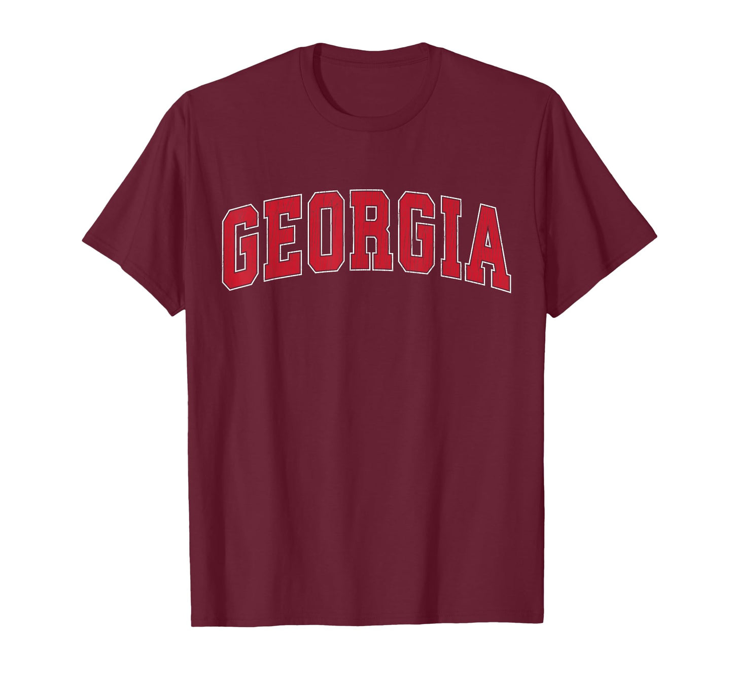 Vintage Georgia GA Men Georgia GA Women Classic Retro Red T-Shirt