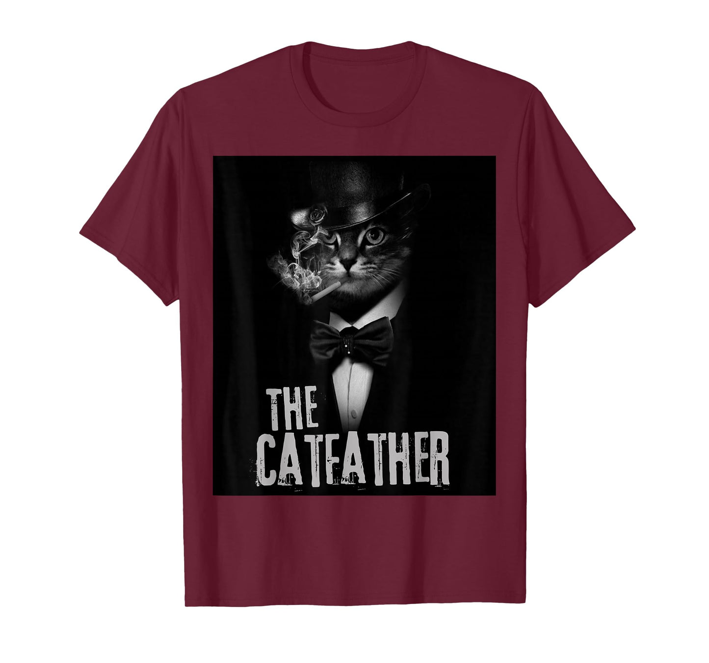 Funny The CatFather Mens Cat Dad T-Shirt
