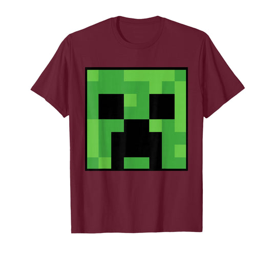 Minecraft Creeper Face Iconic Pixel Art T-Shirt