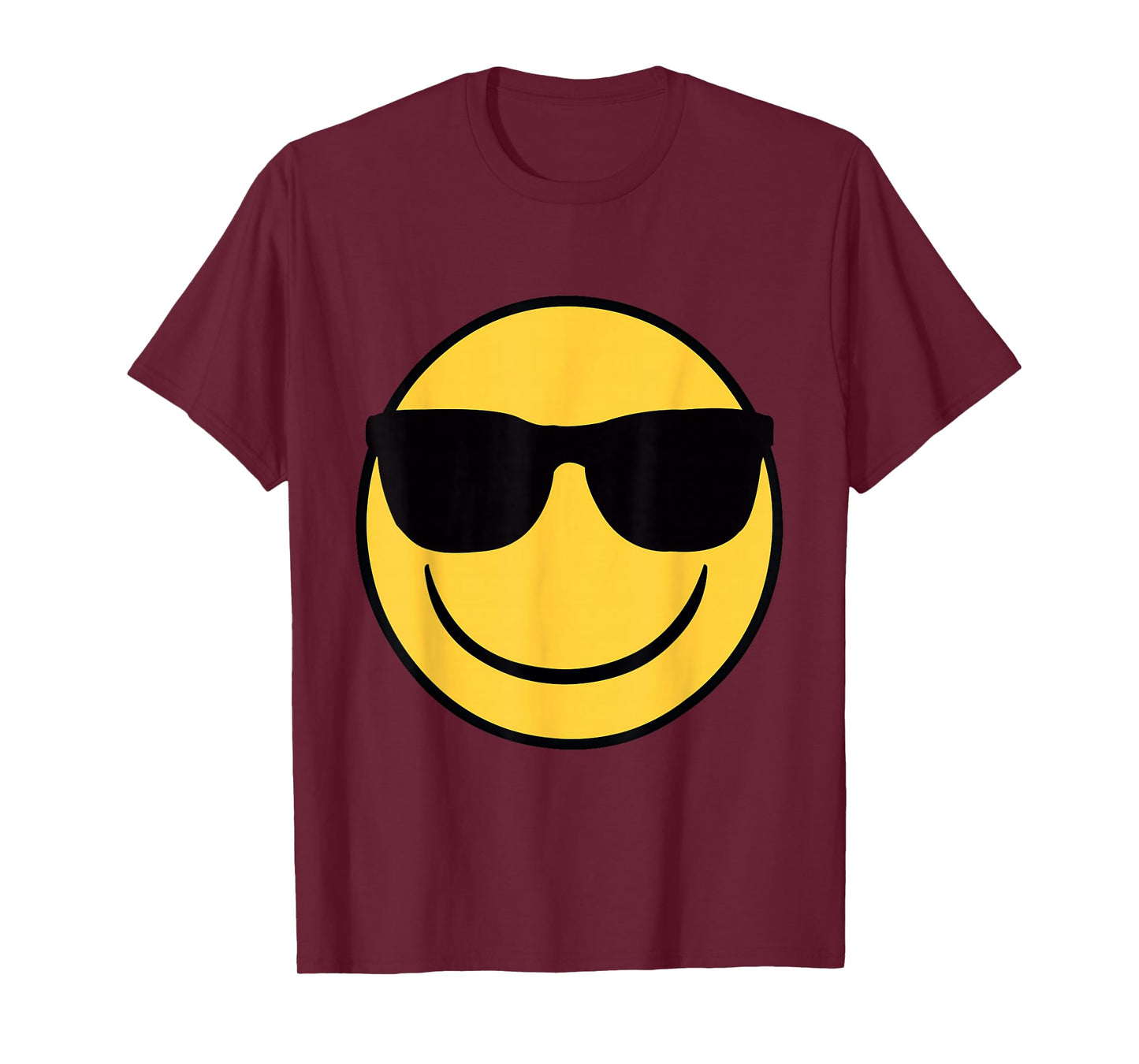 Official Emoji Retro Sunglasses Yellow Smile Face T-Shirt