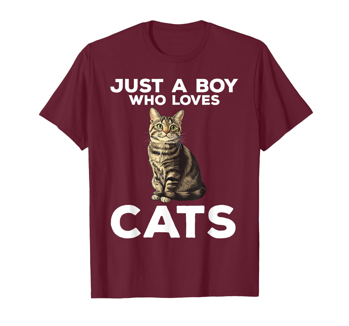 Just A Boy Who Loves Cats Cute Cat T-Shirt