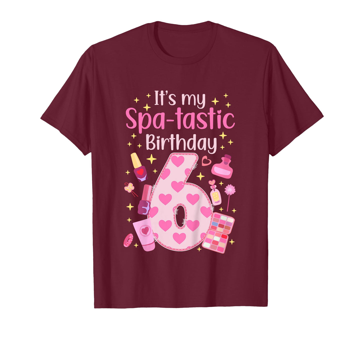 Kids 6th Spa Birthday Six Year Old Spa B-Day Girls Spa Party T-Shirt