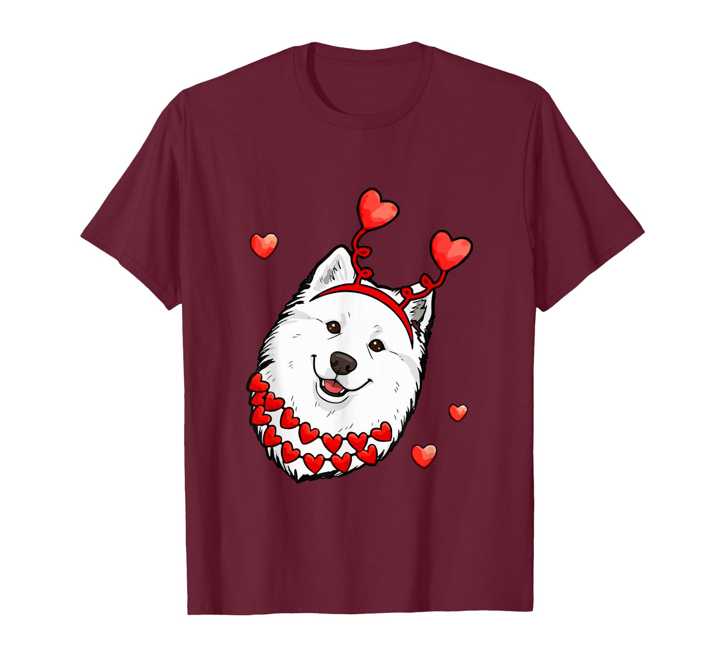 Samoyed Face Valentine's Day Matching Owner Family Kids T-Shirt