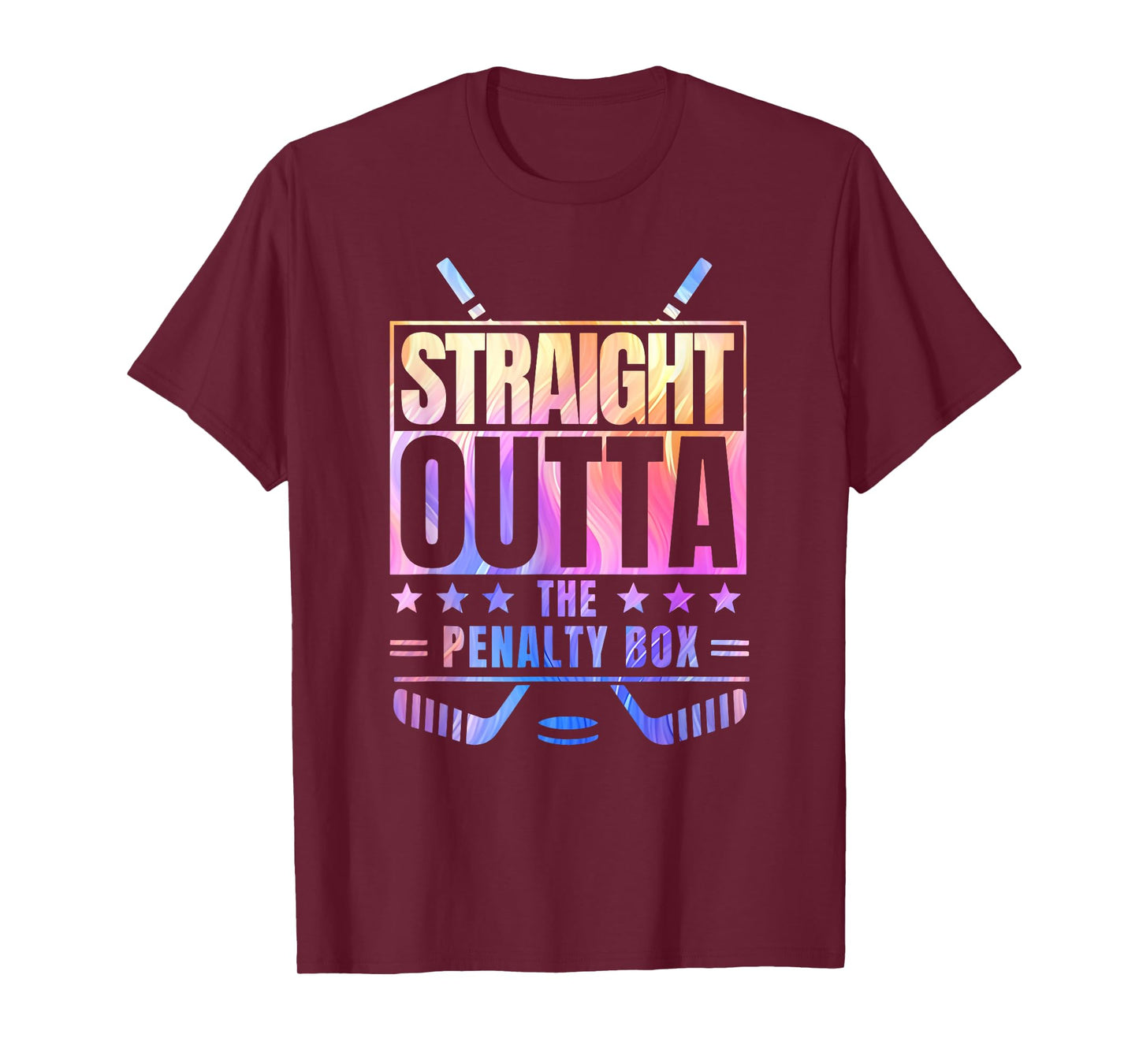 straight outta the penalty box tie dye favorite winter sport T-Shirt