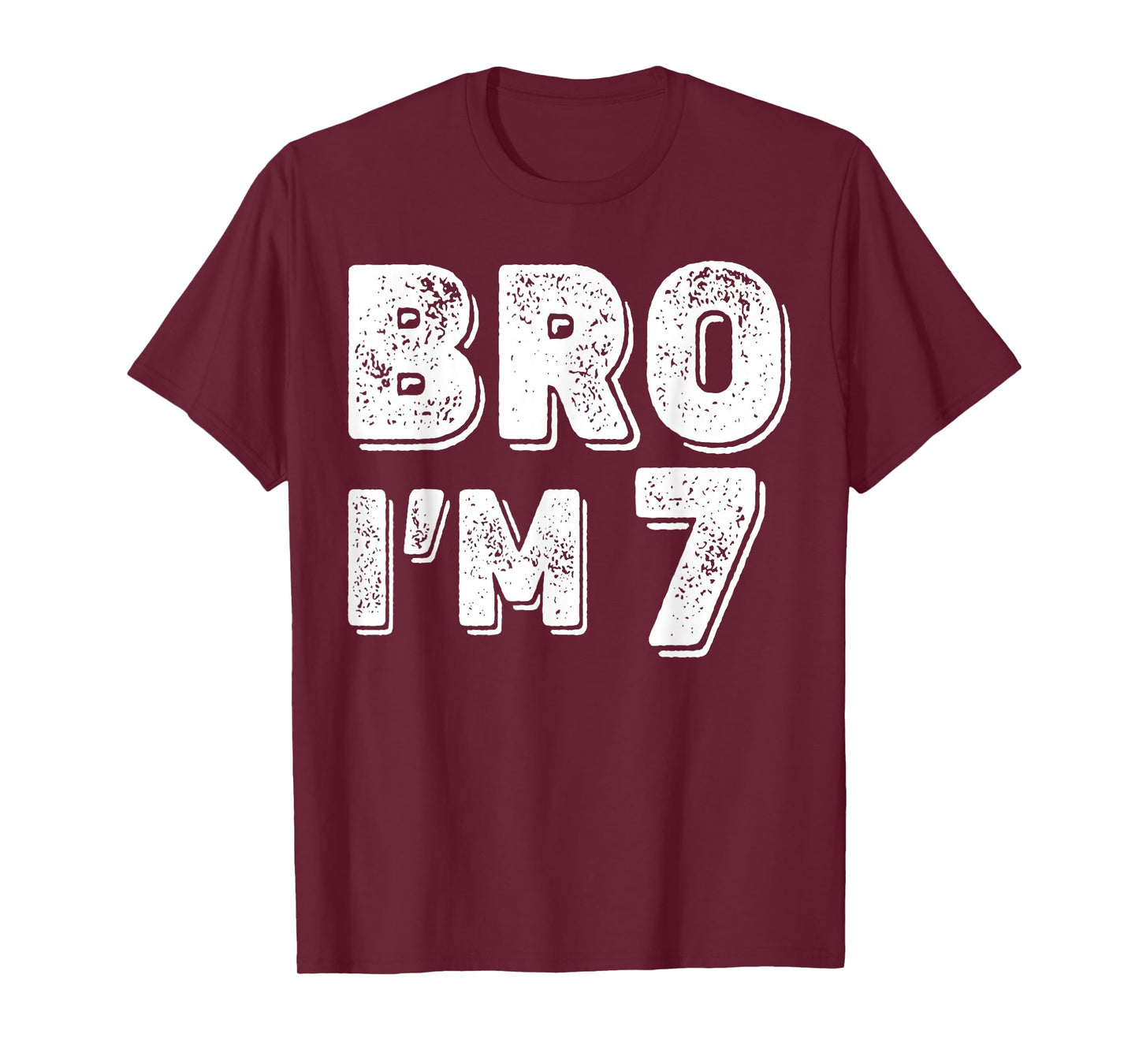 7th Birthday Boy Bro I’m 7 Year Old Boys Kids Seven Bday T-Shirt