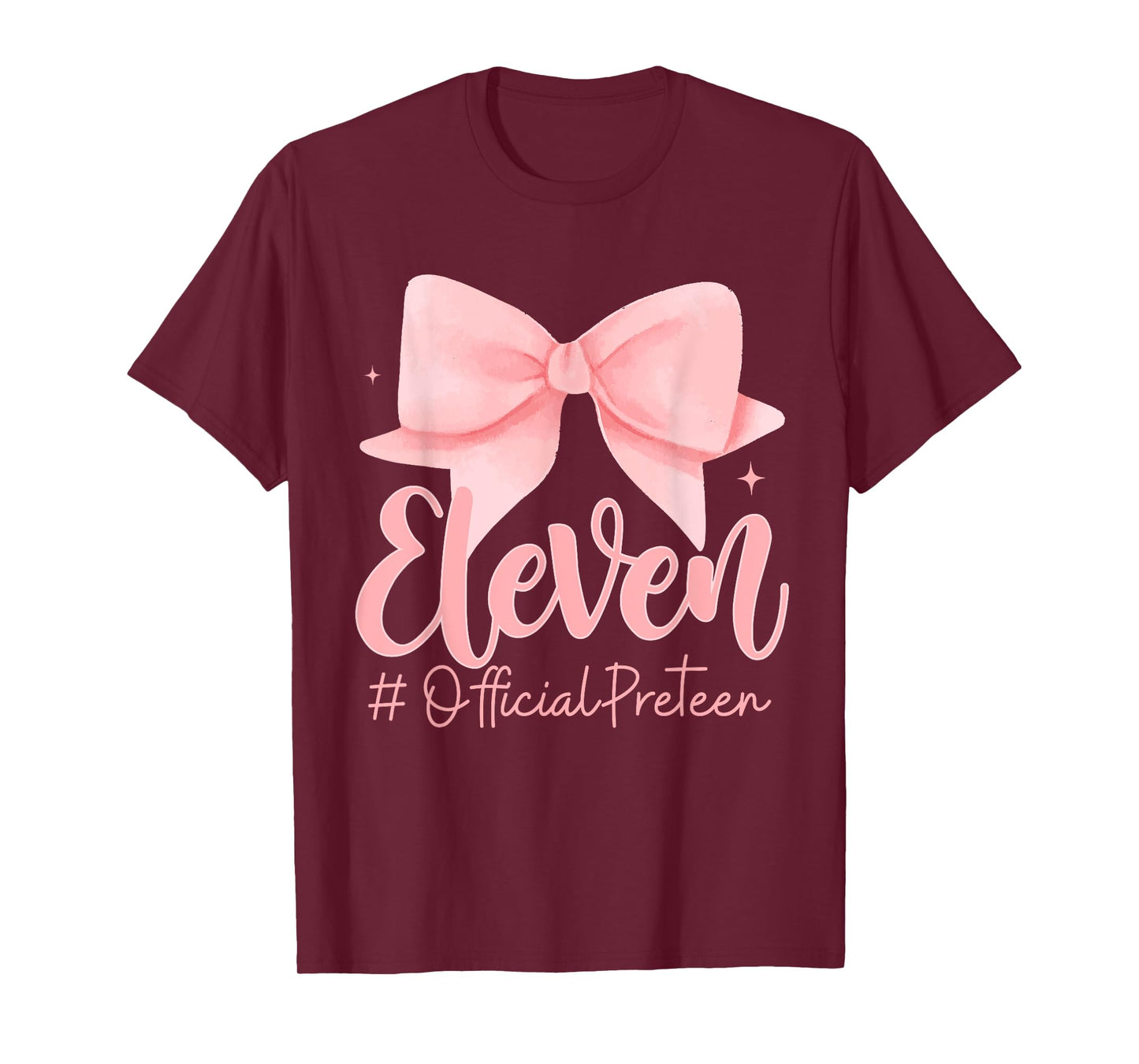 Eleven Official Pre-Teen Coquette 11th Birthday Girl 11 Year T-Shirt