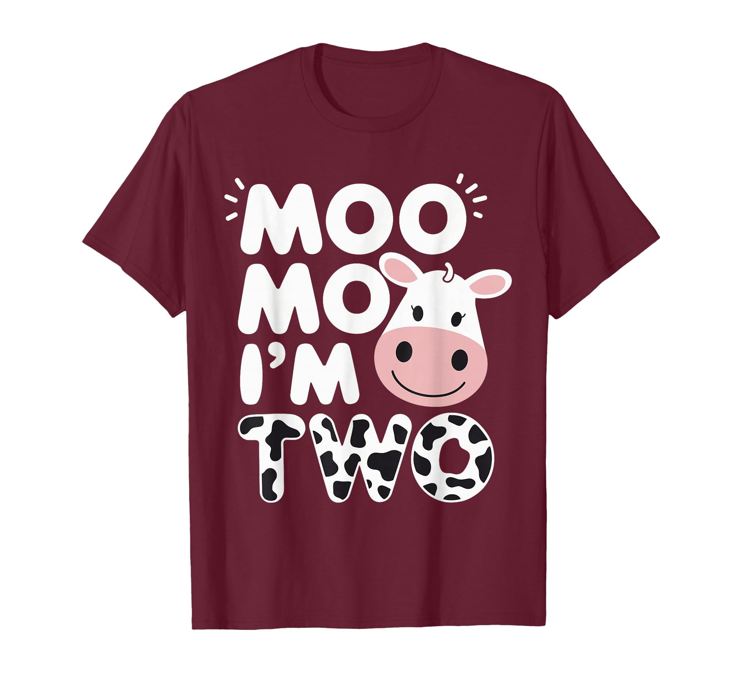 Moo Moo I’m Two Cow Theme 2nd Birthday T-Shirt