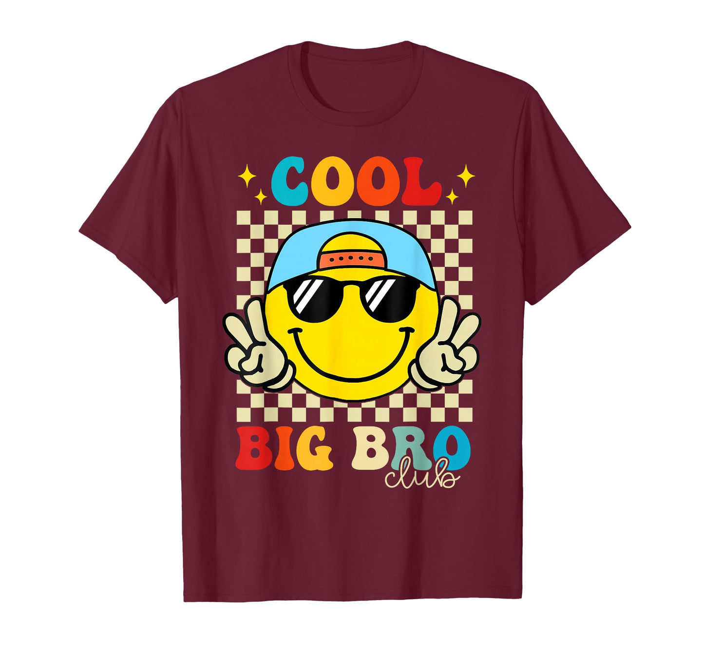 Groovy Cool Big Bro Club Retro Brother Matching Family T-Shirt