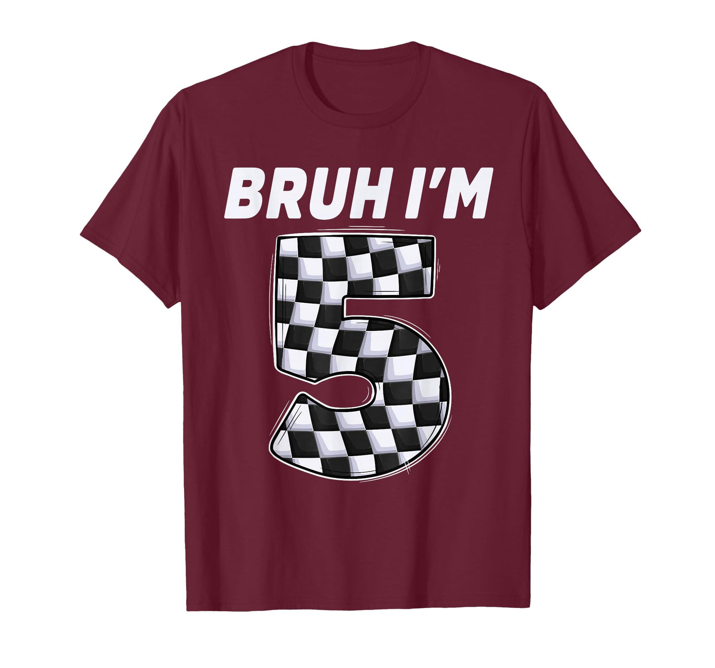 Bruh i'm 5 year old Boy two car racing 5th birthday race car T-Shirt