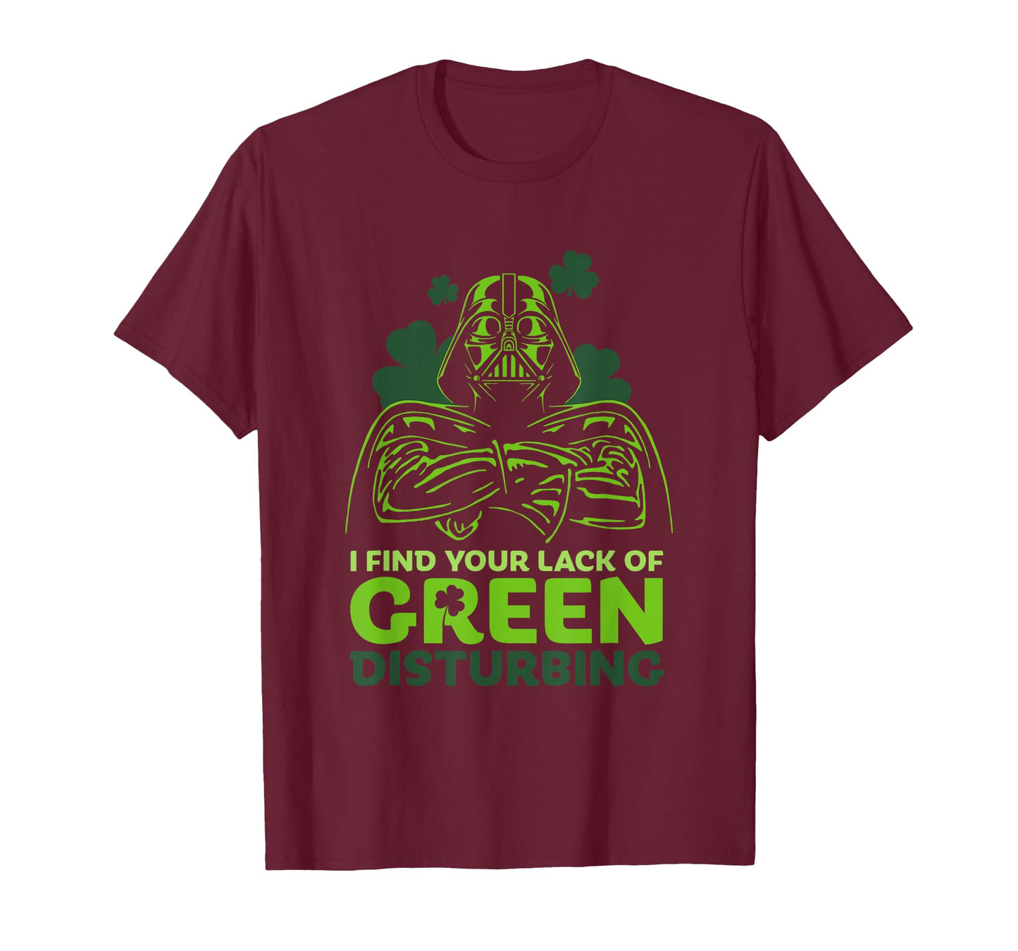Star Wars A New Hope Holiday Darth Vader Green Clover T-Shirt