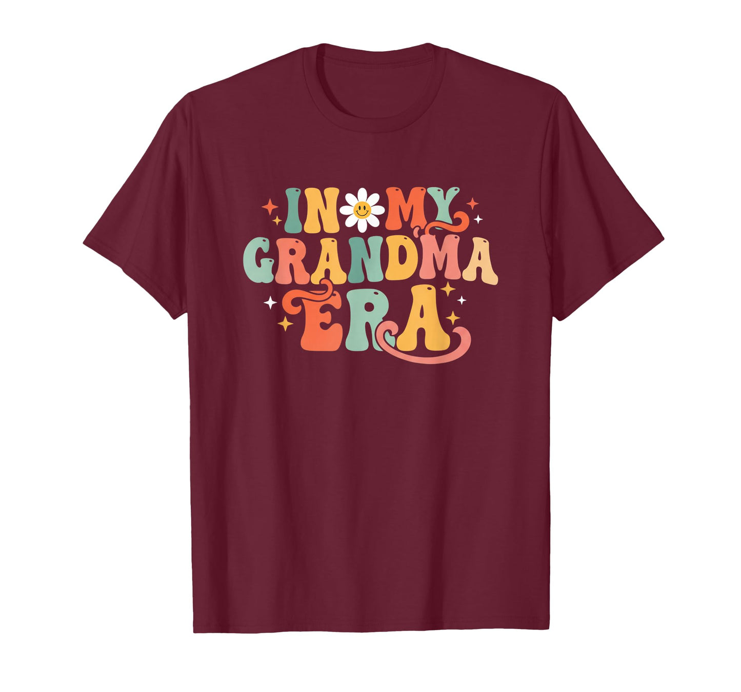 Grandparent in My Grandma Era Retro Groovy Grandma Era T-Shirt