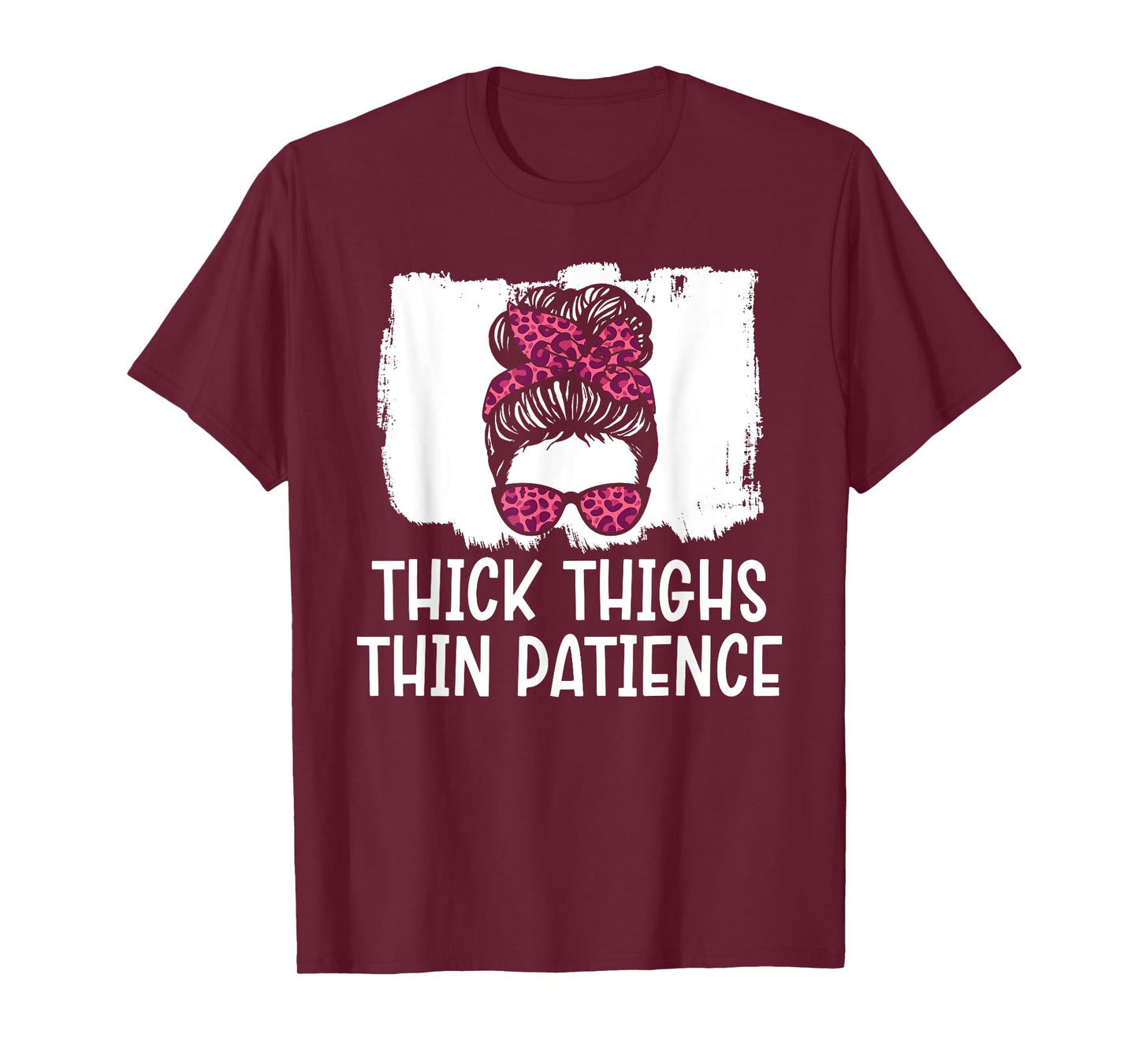 Thick Thighs Thin Patience Gym Fitness Workout Exercise T-Shirt
