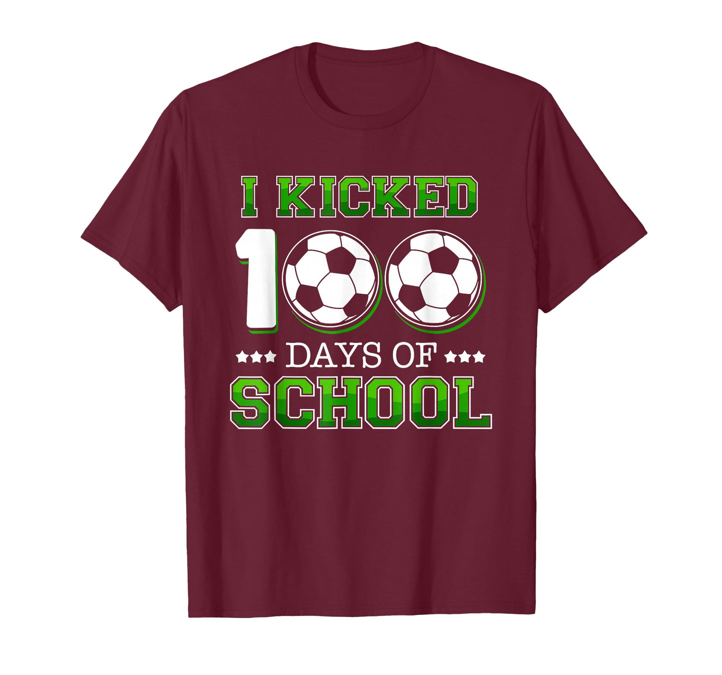 I Kicked 100 Days of School Soccer Sport Boys Kids 100th Day T-Shirt