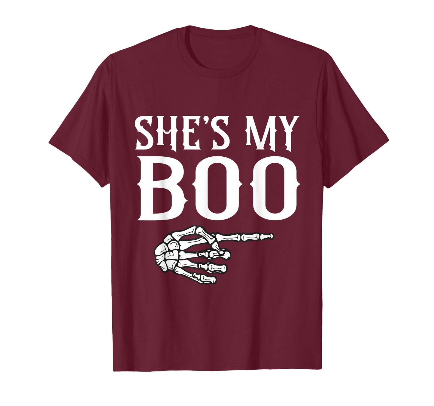 Couples He's My Boo Skeleton Matching Couple Halloween T-Shirt