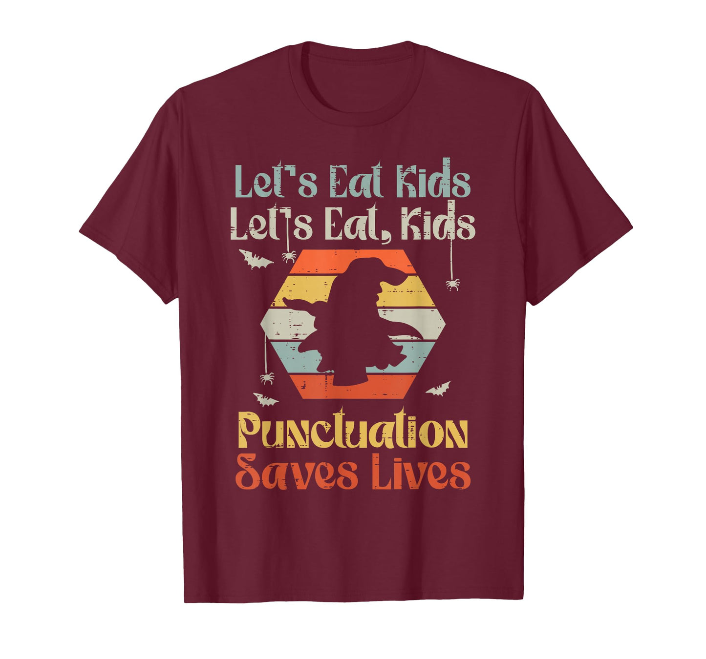 Halloween Lets Eat Kids Funny English Teacher Costume Women T-Shirt