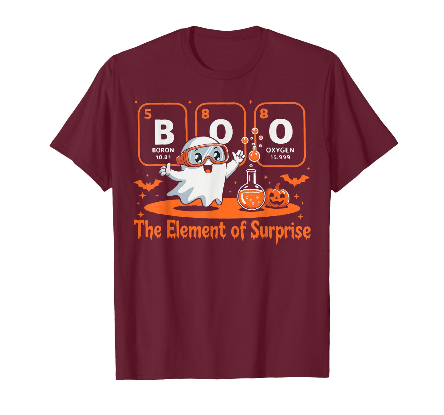 Chemistry Boo The Element of Surprise Cute Chemist Halloween T-Shirt