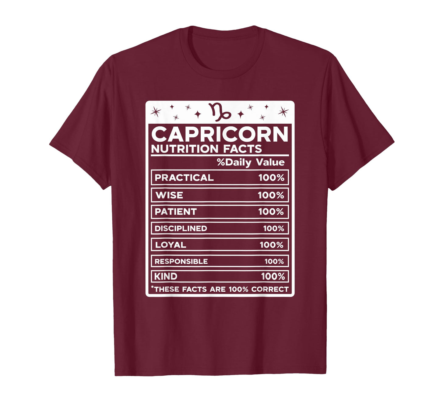Capricorn Nutritional Style Zodiac Design, Capricorn T-Shirt