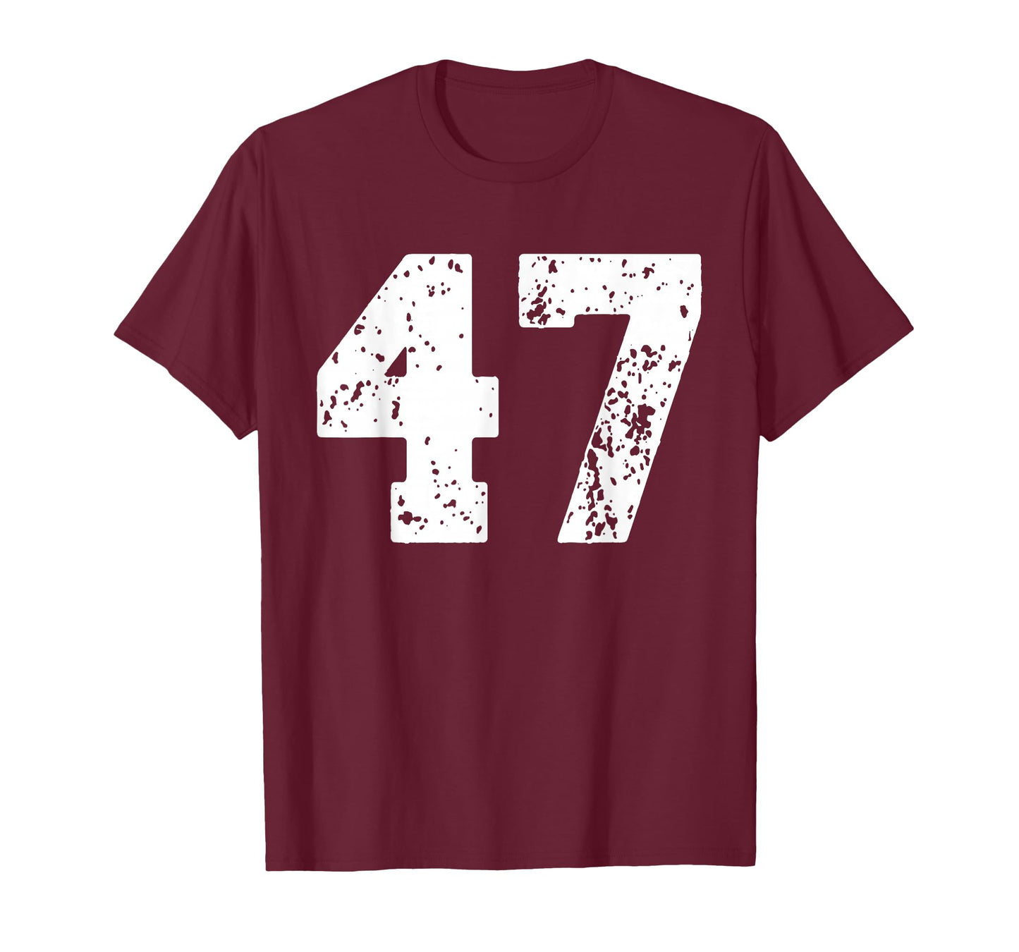 Number 47 White Best Classic College Style Birthday Funny T-Shirt