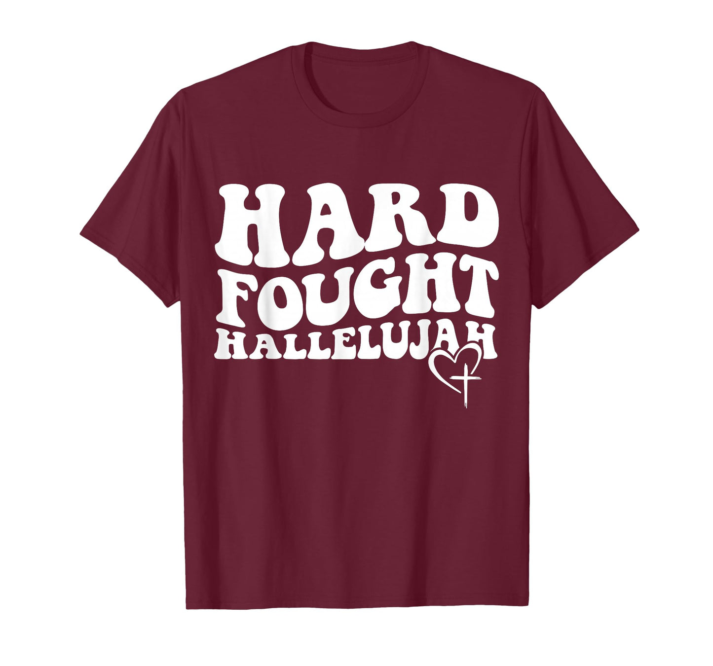 Hard Fought Hallelujah Retro Groovy Jesus T-Shirt