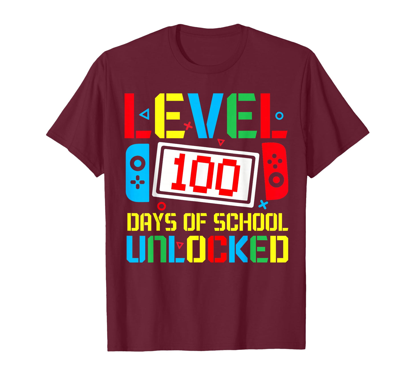 Level 100 Days of School Unlocked Video Game Boys Girls Kids T-Shirt