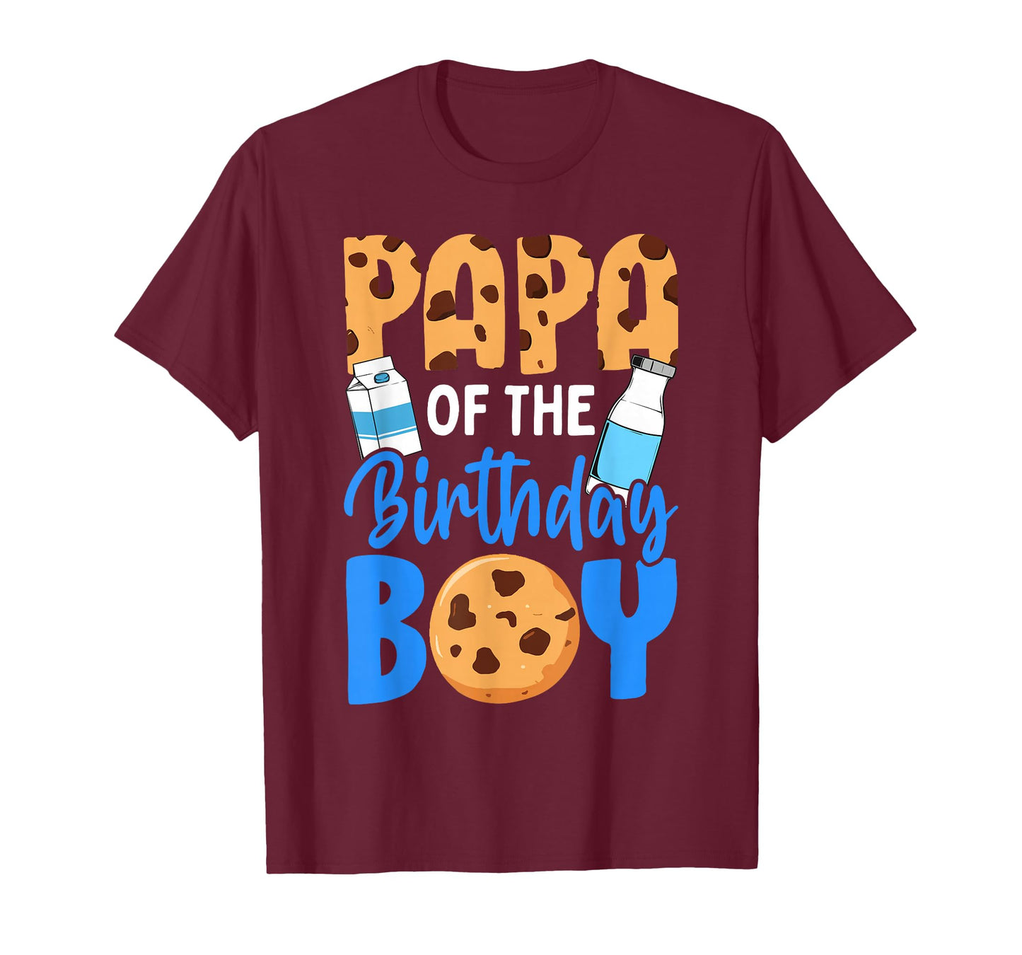 Papa of the birthday boy Milk and Cookies 1st birthday T-Shirt