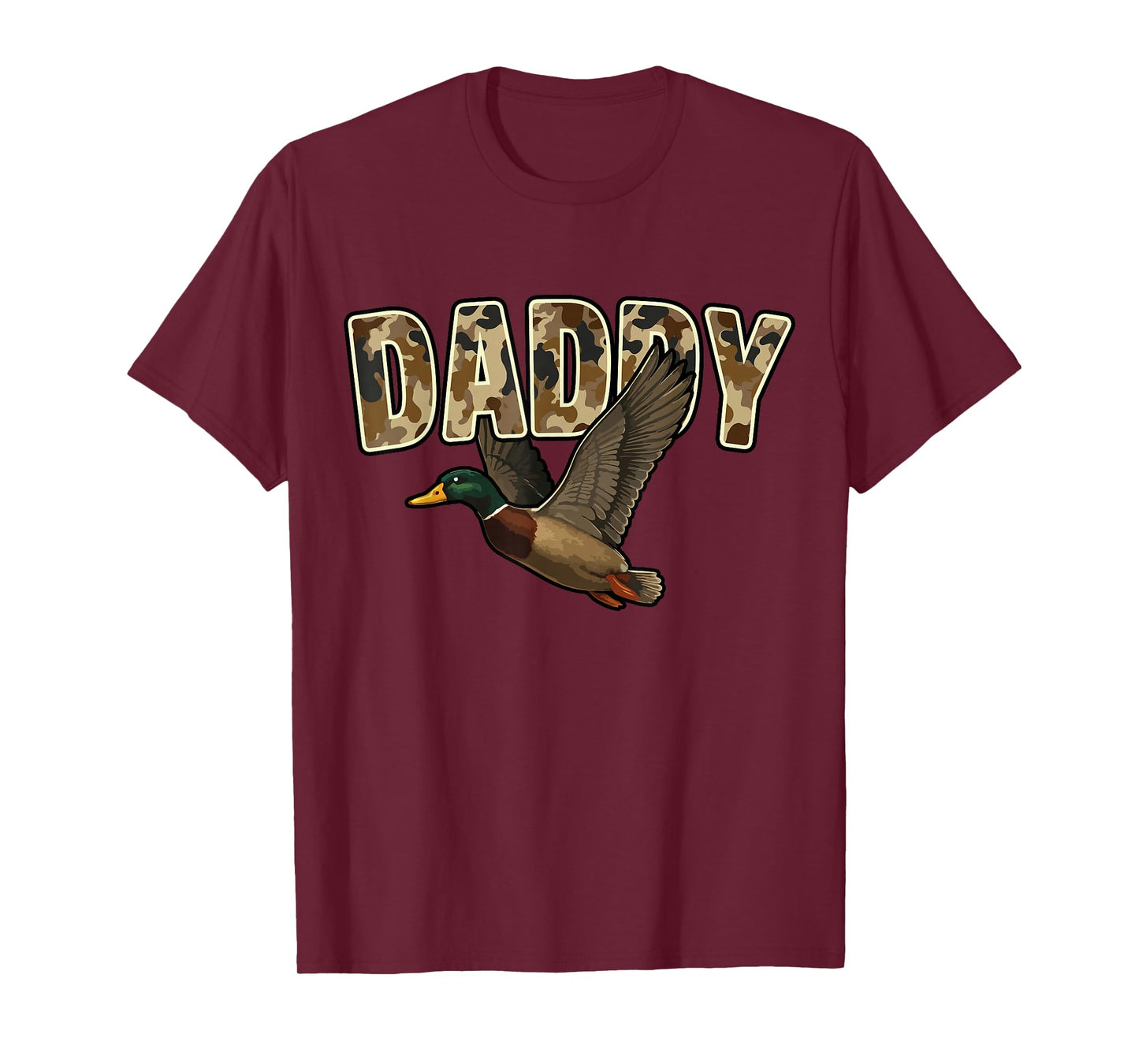 Camouflage Vintage Mallard Duck Retro Camo Hunting Daddy T-Shirt
