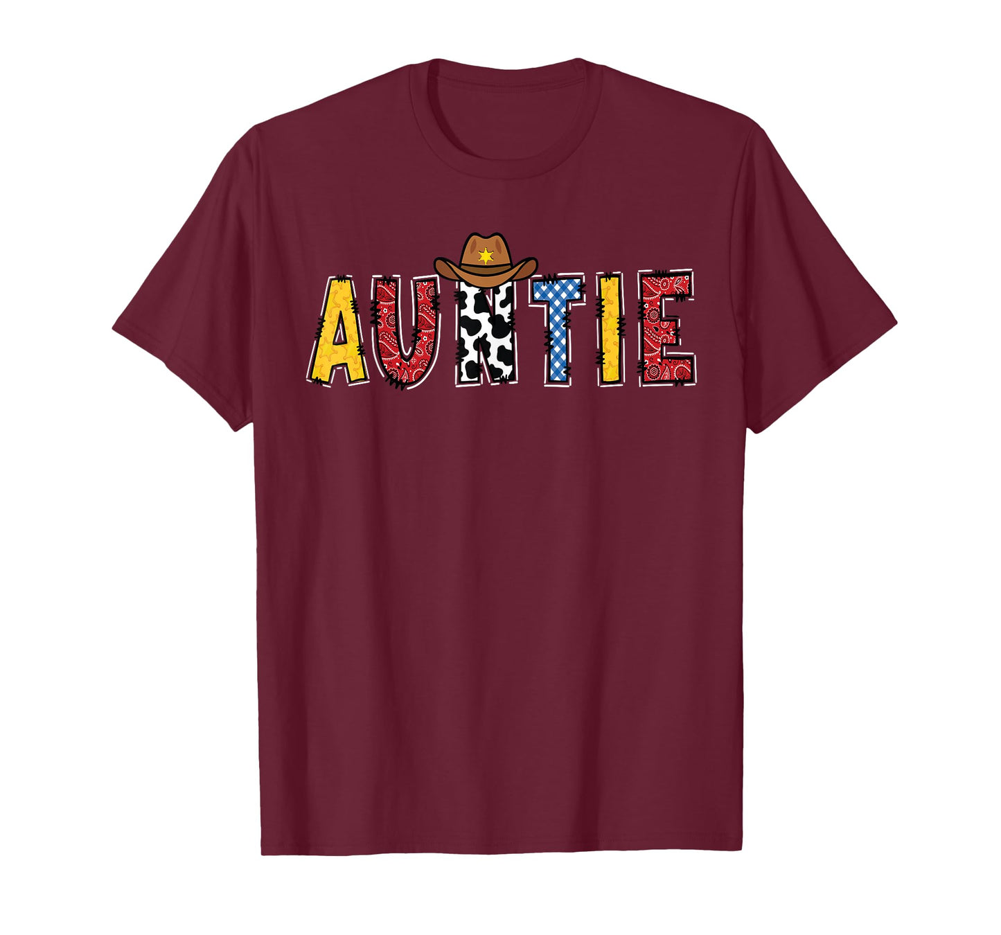 Cowboy Auntie Western Rodeo Theme Kids Birthday Party T-Shirt