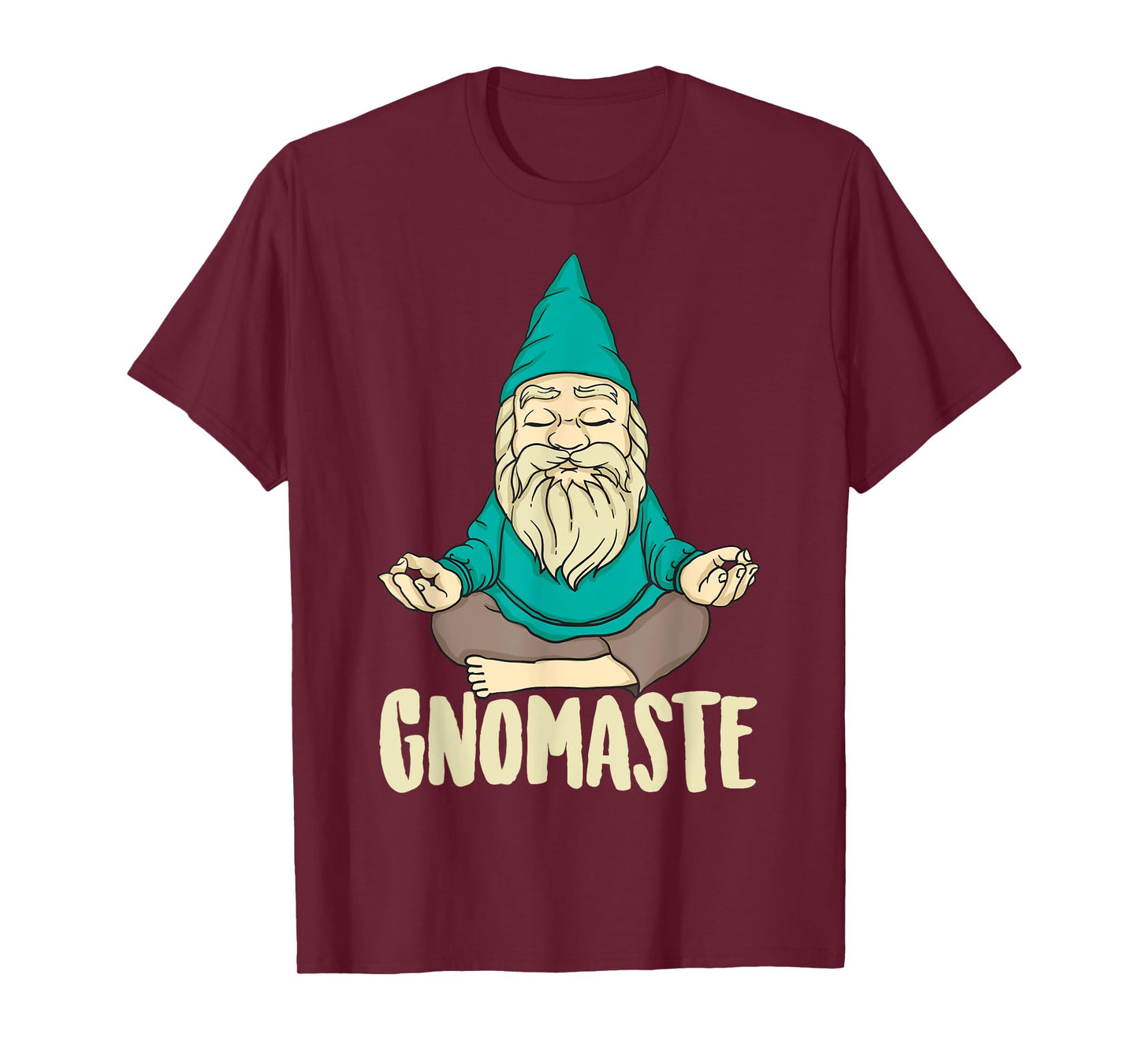 Cute Gnomaste Funny Meditating Gnome Gift For Yoga Men Women T-Shirt