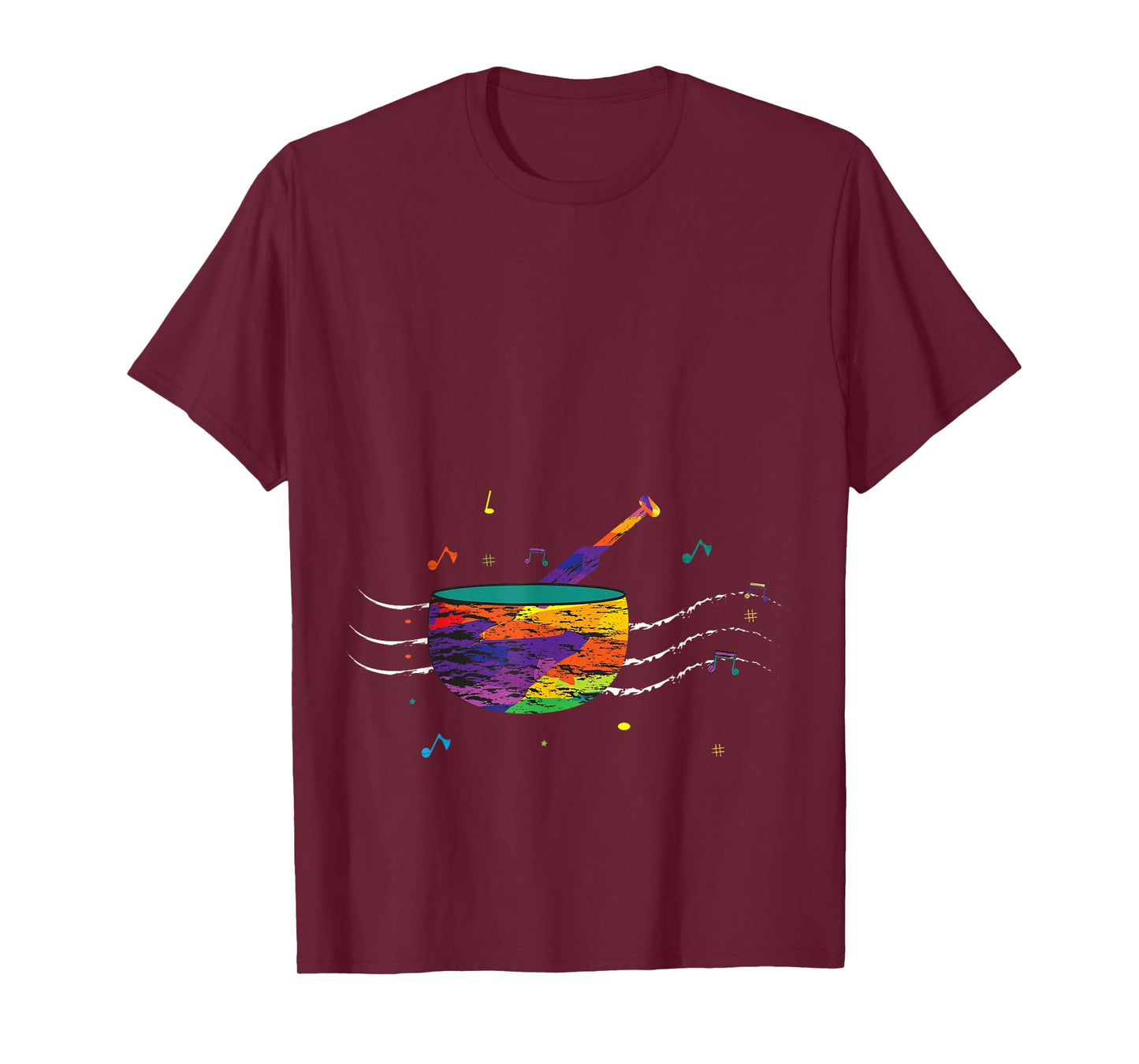 Music Lover, Colorful Singing Bowl, Sound Love, Singing Bowl T-Shirt