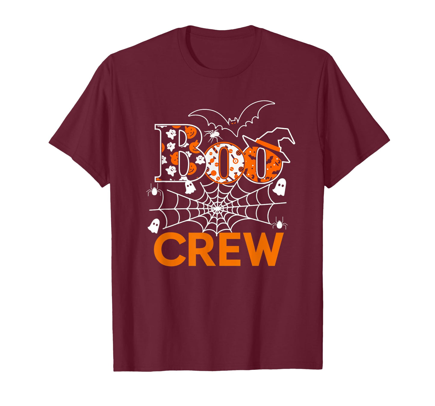 Halloween The Boo Crew - Spooky Spiders and Bats Fun Family T-Shirt