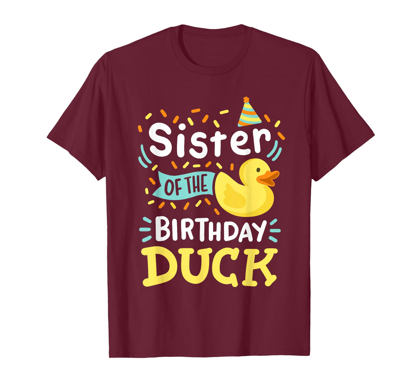 Sister Of The Birthday Duck Boy Rubber Duck Bday Family T-Shirt