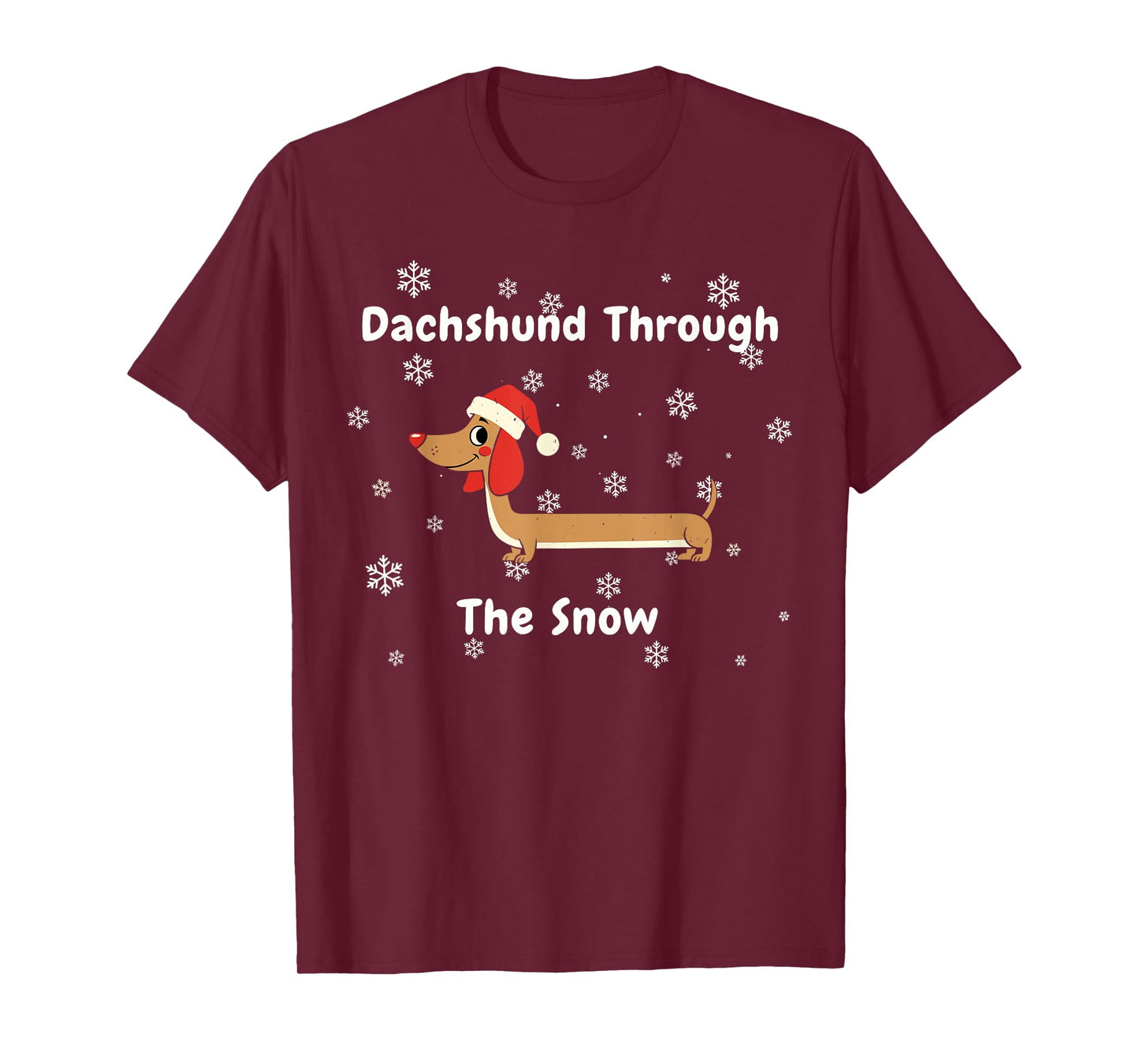 Dachshund Christmas Pajamas Shirt Dachshund Through The Snow T-Shirt