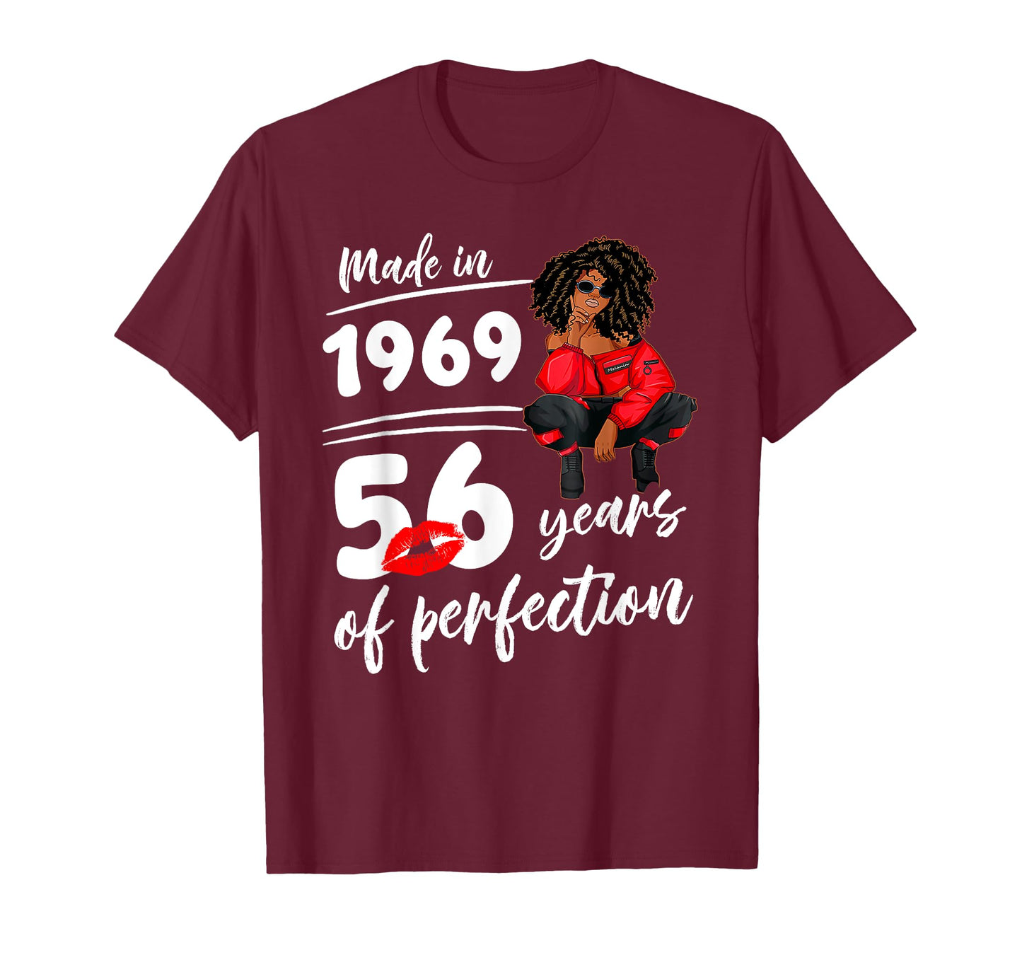 Made In 1969 56 Years Of Perfection Birthday Melanin Women T-Shirt