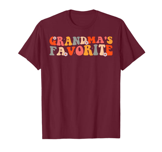 Grandma's Favorite Grandchild Funny Grandson Granddaughter T-Shirt