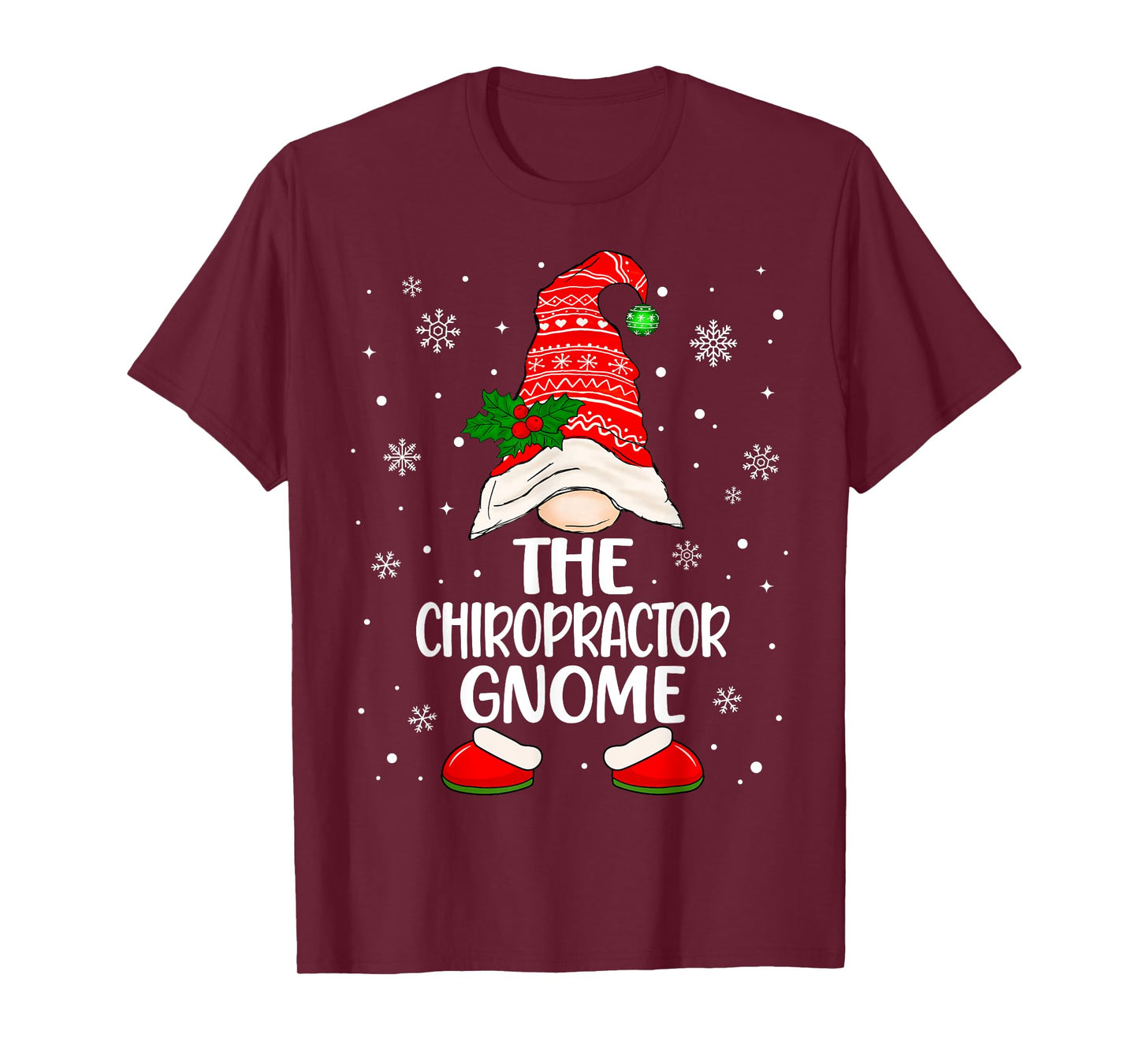 Chiropractor Gnome Funny Chiropractic Christmas Pajama T-Shirt