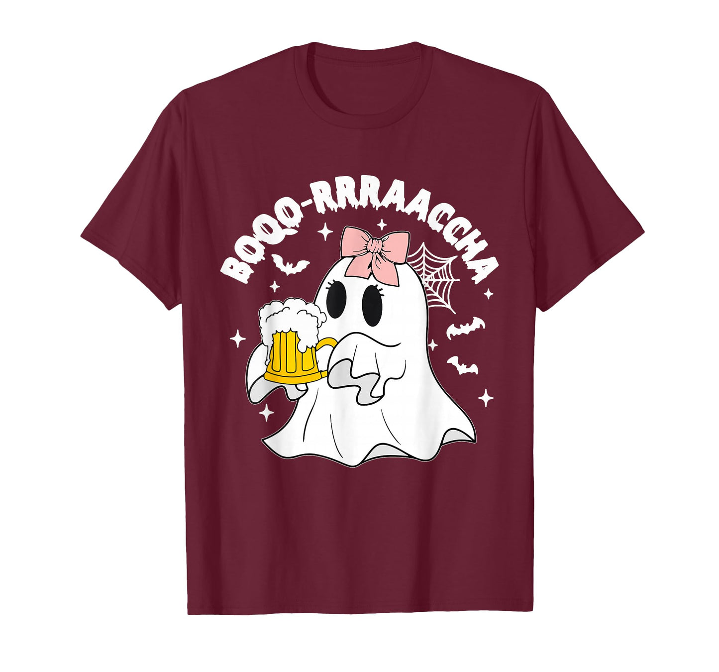 Boo-racha Funny Halloween Ghost Beer Design Borracha Funny T-Shirt