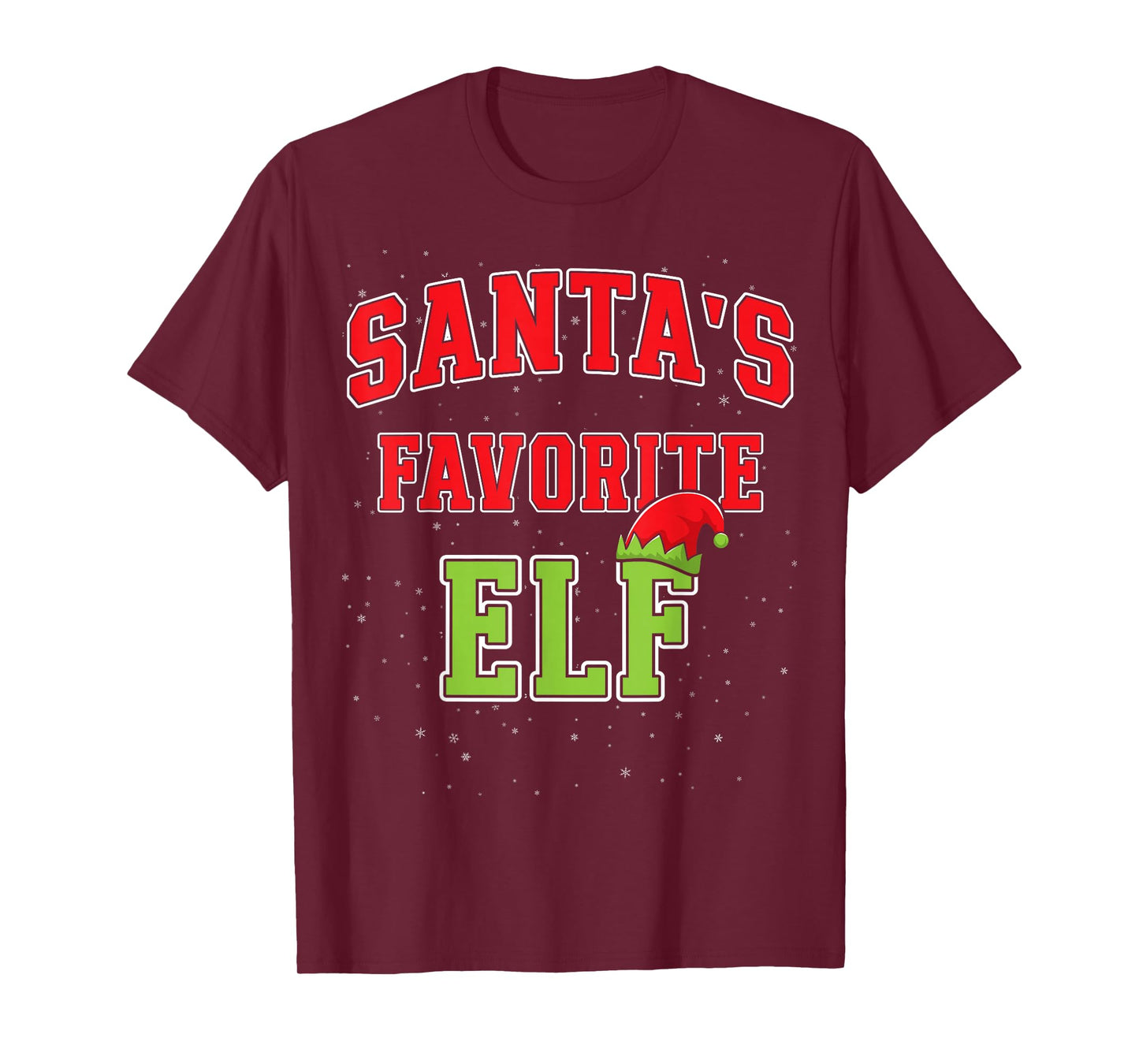 Santa's Favorite Elf Christmas Family Matching Group Xmas T-Shirt
