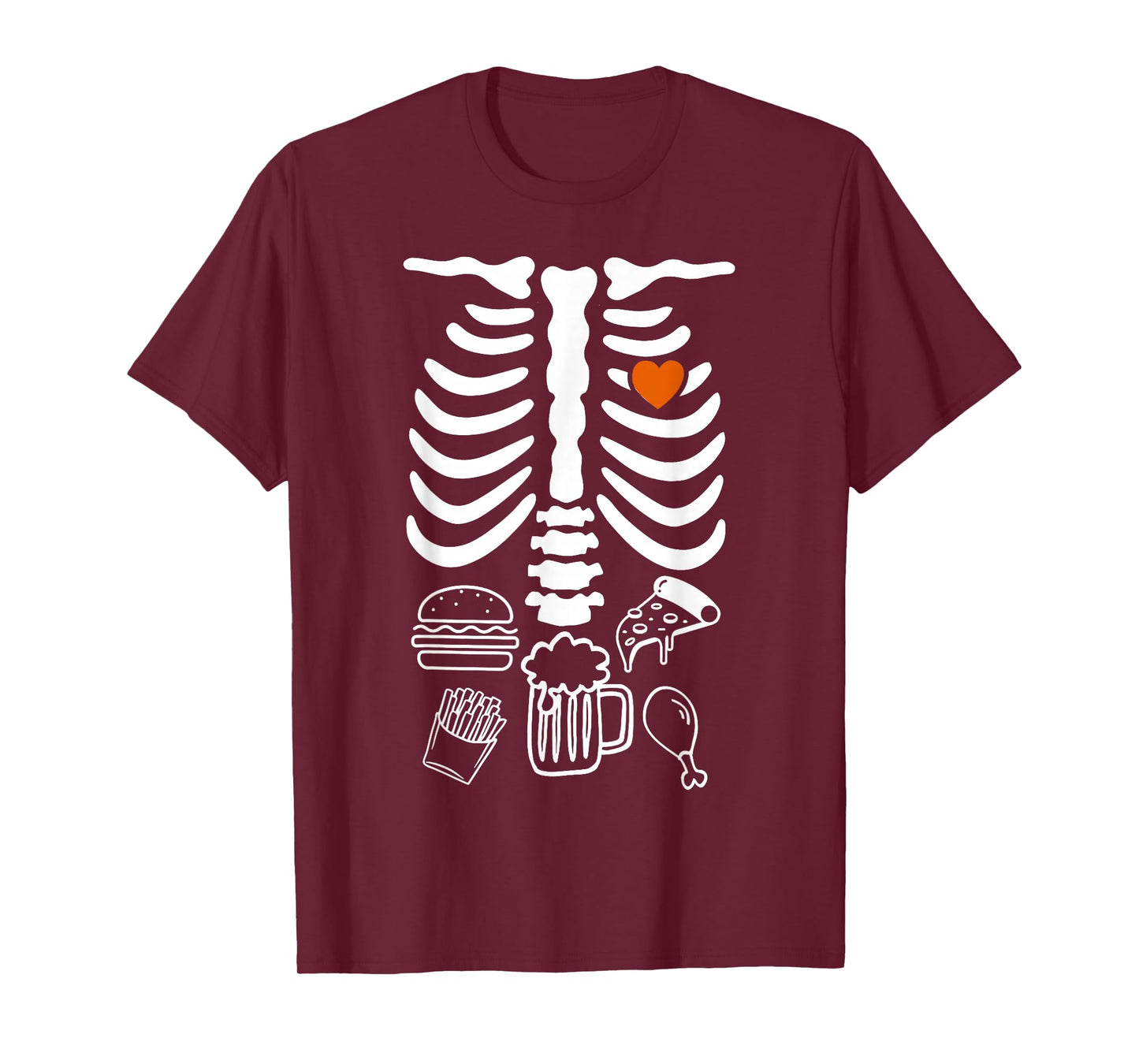 Beer Belly & Baby Skeleton Pregnancy Couples Halloween Dad T-Shirt